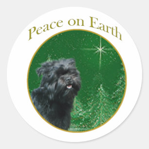 Affenpinscher vrede ronde sticker