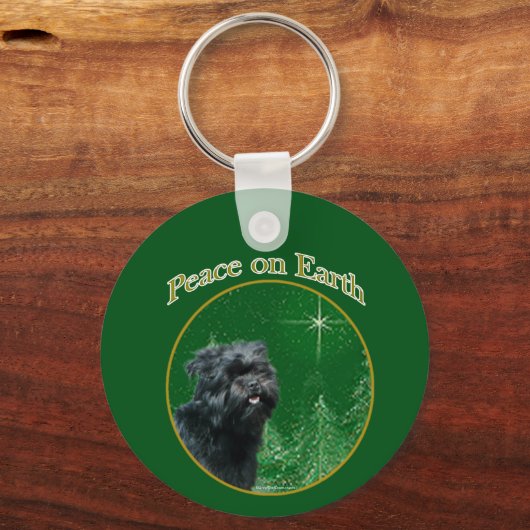 Affenpinscher vrede sleutelhanger (Achterkant)