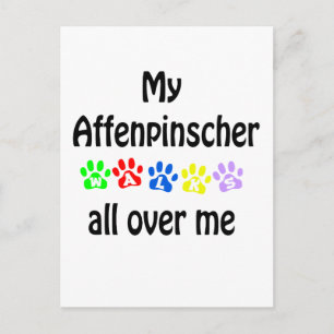 Affenpinscher Wandelingen Design Briefkaart