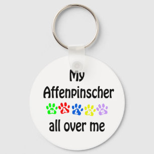 Affenpinscher Wandelingen Design Sleutelhanger