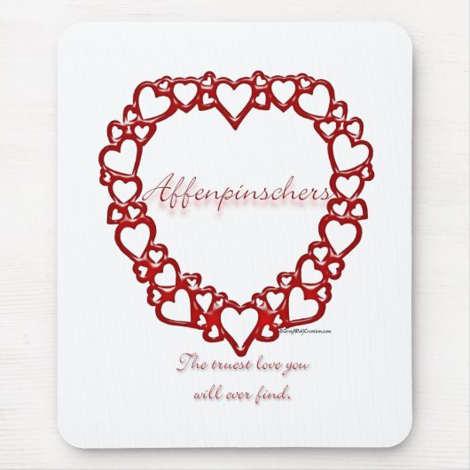 Affenpinscher Ware Liefde Muismat (Voorkant)