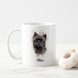 Affenpinscher Waterverf Kunst Gepersonaliseerd Koffiemok