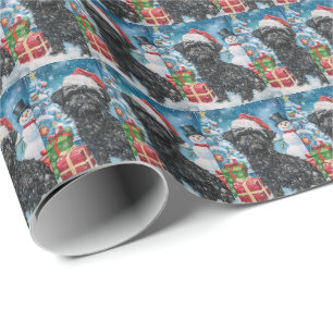 Affenpinscher Winter Wonderland Kerstvreugde Cadeaupapier
