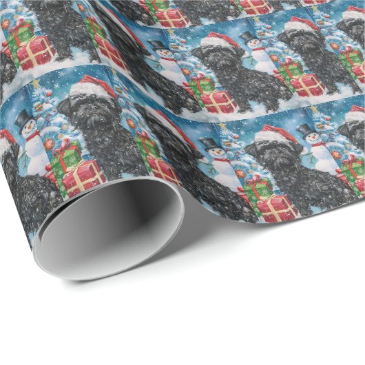 Affenpinscher Winter Wonderland Kerstvreugde Cadeaupapier (Rol Hoek)