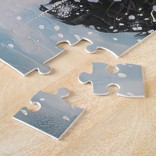 Affenpinscher Winter Wonderland Kerstvreugde Legpuzzel (Zijkant)