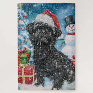 Affenpinscher Winter Wonderland Kerstvreugde Legpuzzel