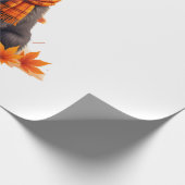 Affenpinscher With Heart Made Of Autumn Leaves Cadeaupapier (Hoek)