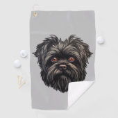 Affenpinscher Zwarte Hond Golfhanddoek (Insitu)