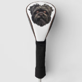 Affenpinscher Zwarte Hond Golfheadcover (Voorkant)