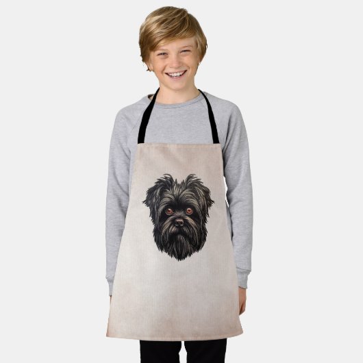 Affenpinscher Zwarte Hond Schort (Gedragen)