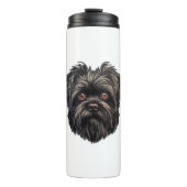Affenpinscher Zwarte Hond Thermosbeker (Voorkant)