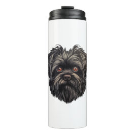 Affenpinscher Zwarte Hond Thermosbeker