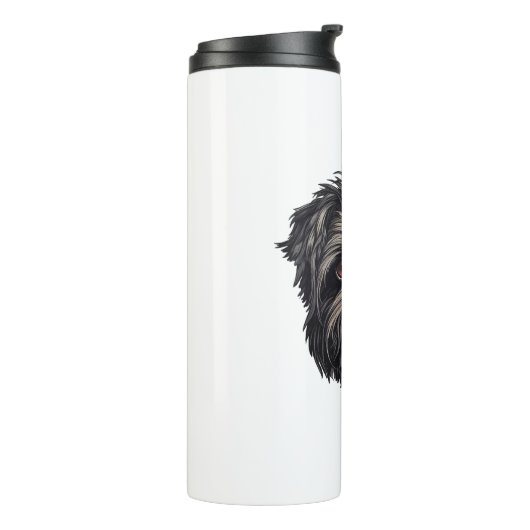Affenpinscher Zwarte Hond Thermosbeker (Gedraaid links)