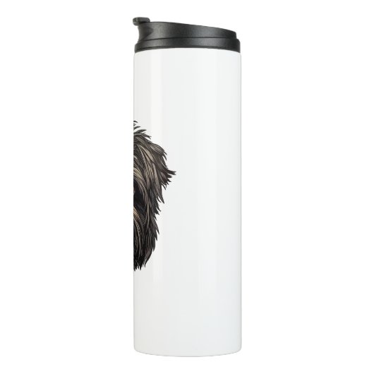 Affenpinscher Zwarte Hond Thermosbeker (Geroteerd rechts)