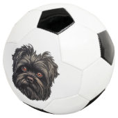Affenpinscher Zwarte Hond Voetbal (Drie kwart)