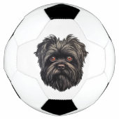 Affenpinscher Zwarte Hond Voetbal (Voorkant)