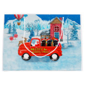 Affenpinschers Dog in kerst Delivery Truck Groot Cadeauzakje (Voorkant)
