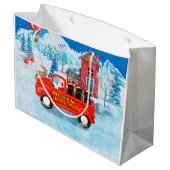 Affenpinschers Dog in kerst Delivery Truck Groot Cadeauzakje (Achterkant Gekanteld)