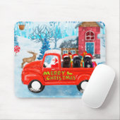Affenpinschers Dog in kerst Delivery Truck Muismat (Met muis)