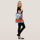Affenpinschers Dog in kerst Delivery Truck Tote Bag (Op model)