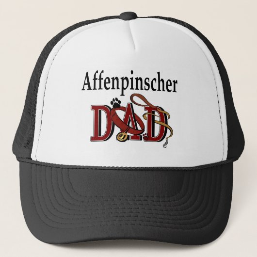 Affenpinshcer Vader Kleding Cadeaus Trucker Pet (Voorkant)