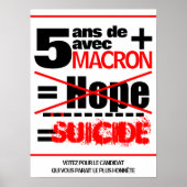 Affiche 5 ans de plus Macron Suicide poster (Voorkant)