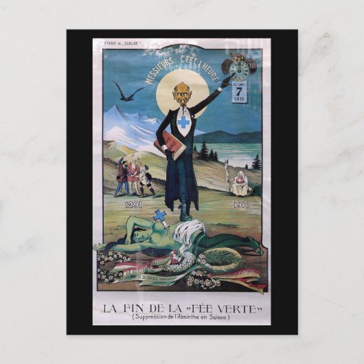 Affiche Absinthe Briefkaart (Voorkant)