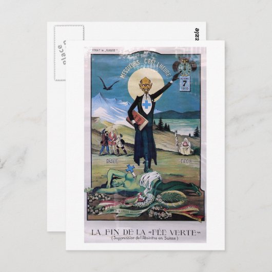 Affiche Absinthe Briefkaart (Voorkant / Achterkant)