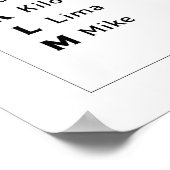 Affiche - Alphabet aéronautique Poster (Hoek)