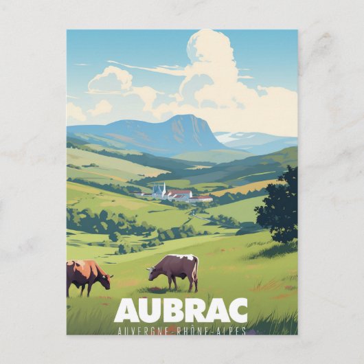 Affiche Aubrac - Auvergne-Rhône-Alpes - Frankrijk Briefkaart (Voorkant)