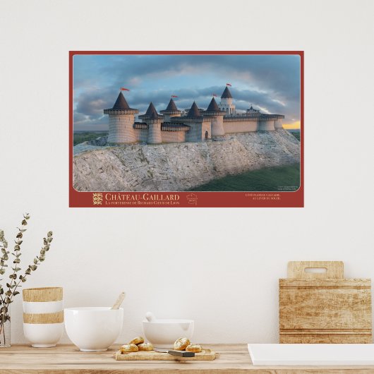 Affiche CHÂTEAU-GAILLARD - Côté plateau calcaire Poster (Keuken)