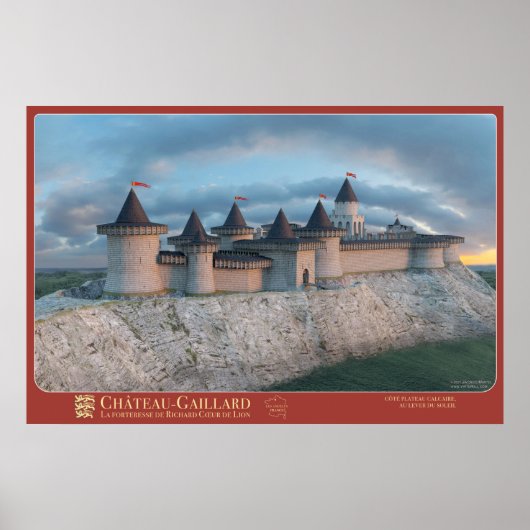 Affiche CHÂTEAU-GAILLARD - Côté plateau calcaire Poster (Voorkant)