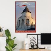 Affiche CHÂTEAU-GAILLARD - Le donjon, au coucher d Poster (Thuiskantoor)