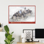 Affiche CHÂTEAU-GAILLARD - Op het zee van de winte Poster (Thuiskantoor)