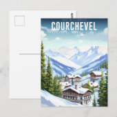 Affiche Courchevel - France - Auvergne-Rhône-Alpes Briefkaart (Voorkant / Achterkant)