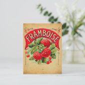 Affiche framboise, vrucht, aardbei, frambozen, s briefkaart (Staand voorkant)