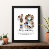 Affiche met fotocollage voor 18-jarig jubileum poster