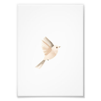 Affiche minimaliste oiseau en vol – Art mural doux Foto Afdruk
