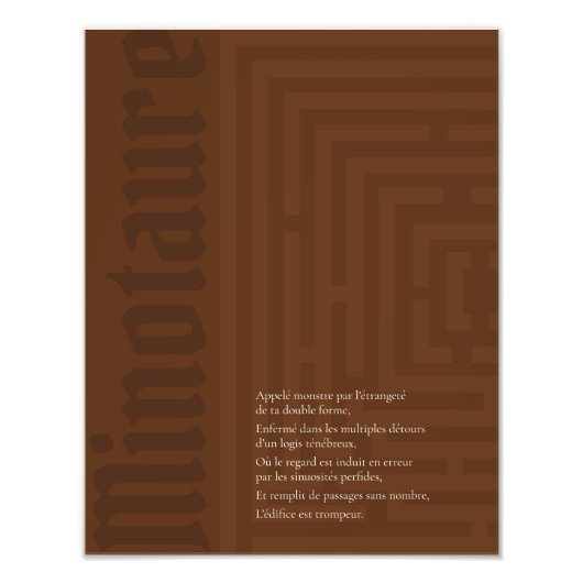 Affiche Minotaure Foto Afdruk (Voorkant)