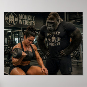 Affiche Monkey Weights KEVIN Poster