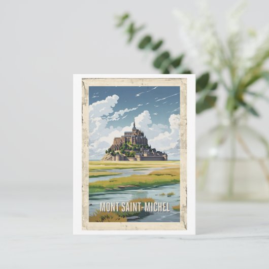 Affiche Mont Saint-Michel - Frankrijk - Briefkaart (Staand voorkant)