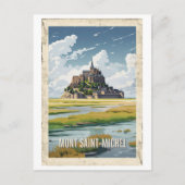 Affiche Mont Saint-Michel - Frankrijk - Briefkaart (Voorkant)