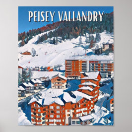 Affiche Peisey-Vallandry Skiresort Poster