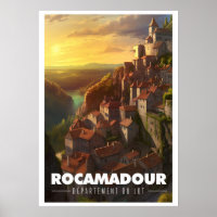 Affiche Rocamadour - Frankrijk - Departement Lot -