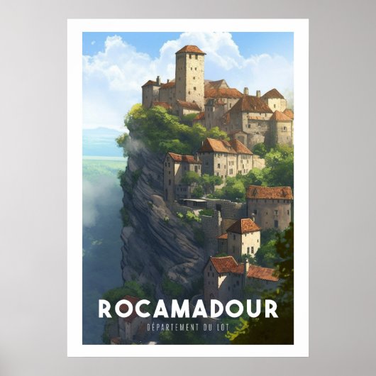 Affiche Rocamadour - Frankrijk - Departement Lot Poster (Voorkant)