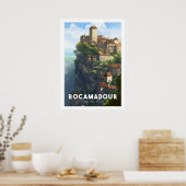 Affiche Rocamadour - Frankrijk - Departement Lot Poster (Keuken)