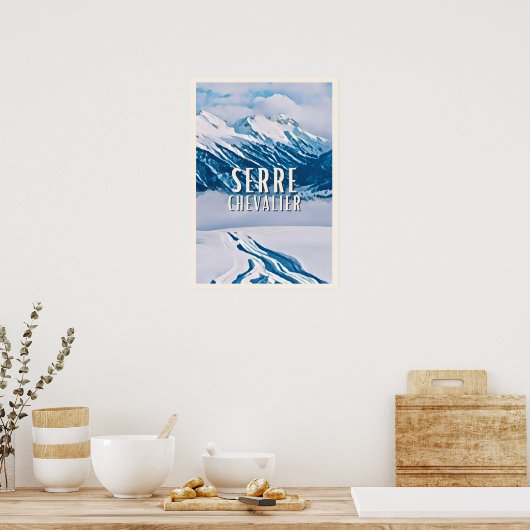 Affiche Serre Chevalier Skiresort Poster (Keuken)