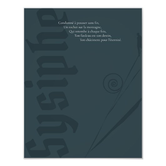 Affiche Sisyphe Foto Afdruk (Voorkant)