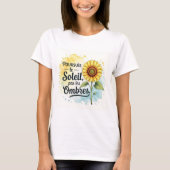 Affiche Tournesol Inspirante – Citation ‘Poursuis  T-shirt (Voorkant)
