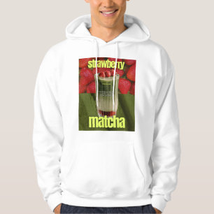 Affiche voor Strawberry Matcha Latte – Trendy Café Hoodie